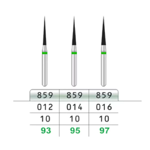 فرز توربین الماسه سوزنی 859 - تیزکاوانTesskavan - Diamond Turbine Needle Burs 859 2