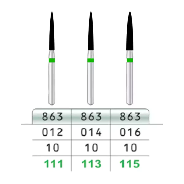 فرز توربین الماسه شعله شمعی بلند - تیزکاوان Tesskavan - Diamond Turbine Long Flame Burs 2