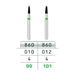 فرز توربین الماسه شعله شمعی - تیزکاوان Tesskavan - Diamond Turbine FLAME Burs2