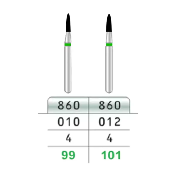 فرز توربین الماسه شعله شمعی - تیزکاوان Tesskavan - Diamond Turbine FLAME Burs2