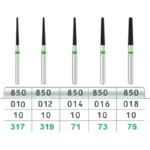 فرز توربین الماسه مخروطی 850 - تیزکاوان Tesskavan - Diamond Turbine Round End Taper Burs 2